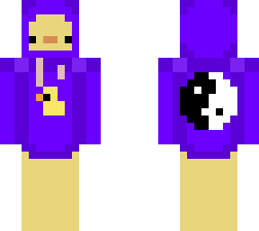 duck with purple hoodie yin and yang