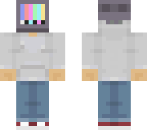 dumb tv head ( grey, static )