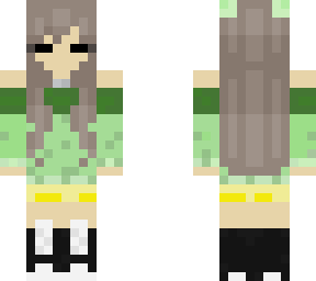 green popular school girl