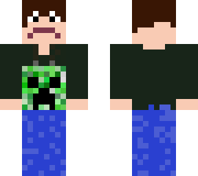 minecraft gamer with creeper hoodie