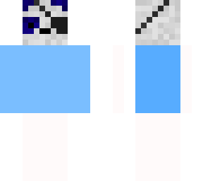 panda pirate bleu