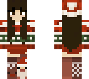 (brown haired girl) christmas skin.