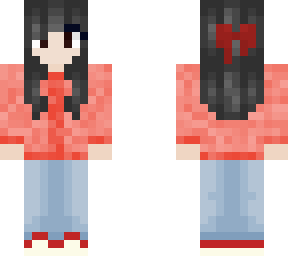 casual girl black hair