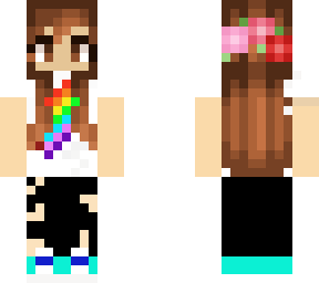 cute rainbow shirt girl