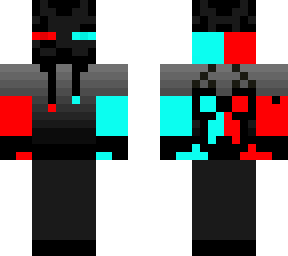 enderman cyan and red