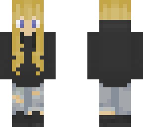 female with black hoodie