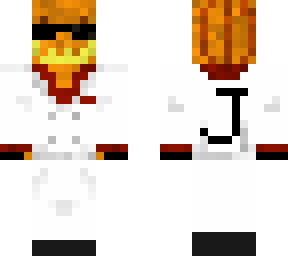 pumpkin skin with black gloves