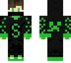 s letter green hoodie