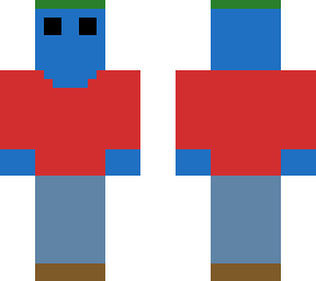 a blue normal guy