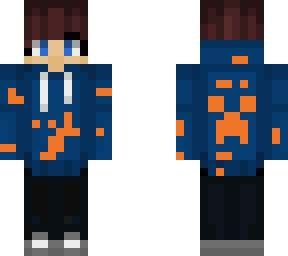 blue and orange hoodie skin