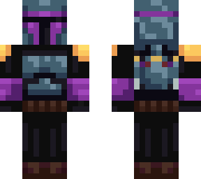 boba fett but purple and blue