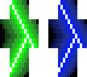 green and blue blaze