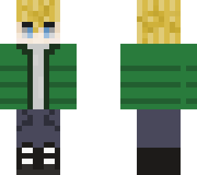 guy with green jacket
