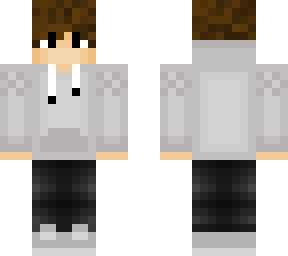 lightgrey/white hoodie boy