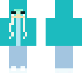 a blue hoodie random skin