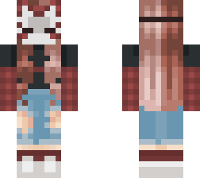 auburn w/ fox mask and multi color hair