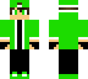 chico verde con blanco