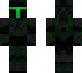 green and black mandalorian