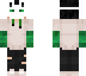 green bunny mask