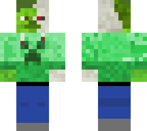 half skeleton green boi