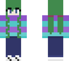 purple and teal