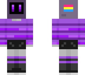 purple stripe tv head