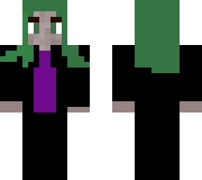 gothic girl with green hair