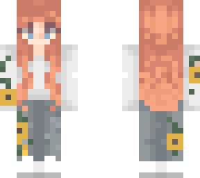 redhead flower skin