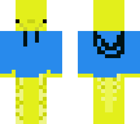 yellow axolotl with blue hoodie