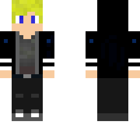 blonder junge mit dunklen outfit