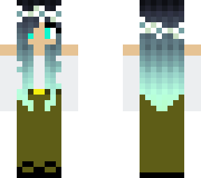blue haired girl tomboy