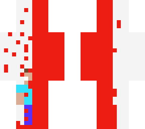 half red half  white