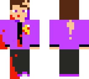 michael afton fnaf minecraft (blood) (purple)