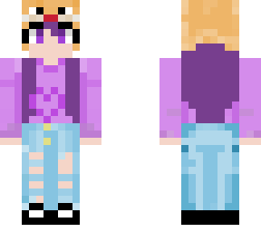 purpled hair girl