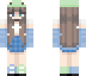 blue and green girl