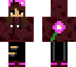 crimson flower hoodie