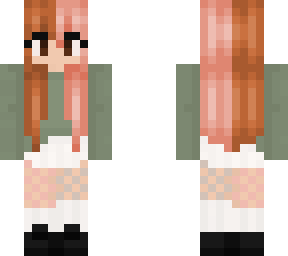 cute half red half pink girl