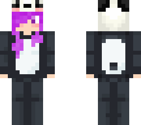 panda girl purple hair
