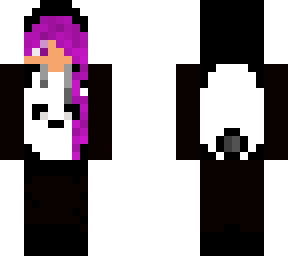 panda girl purple hair hoody