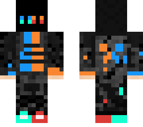 panda37 water fire and neon blue and red skin