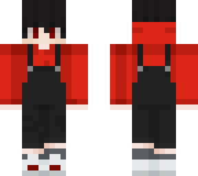 red and overalls