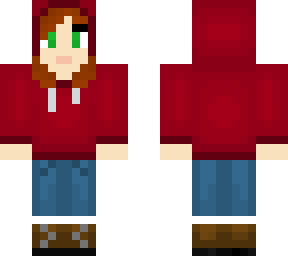 red hoodie