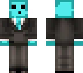 blue slime in a suit