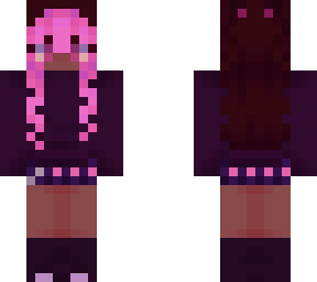 girl in pink and black