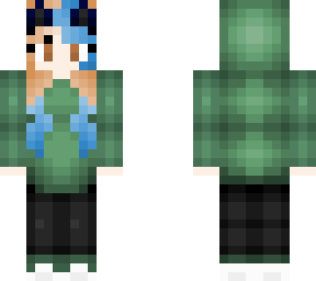 green hoodie