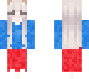 hivelanky blue shirt red jeans