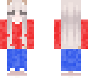 hivelanky red shirt blue jeans