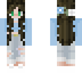 light blue shirted female