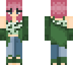 my skin but... green