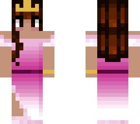 pink princess (brown hair)